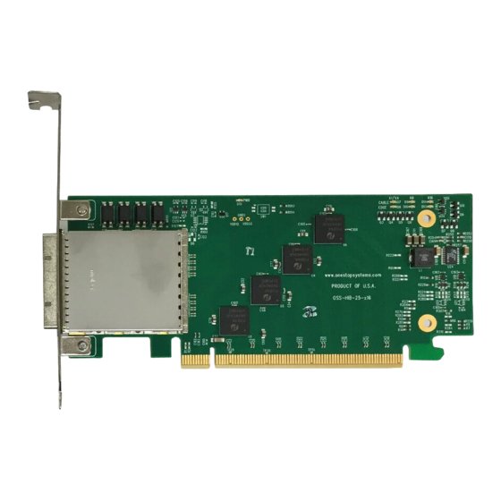OSS OSS-PCIe-HIB25-x16 Manuals