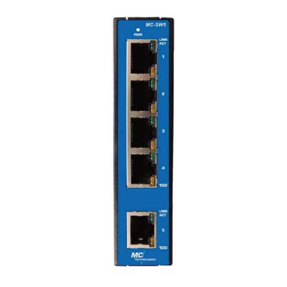 MC Technologies MC SW5 Quick Manual