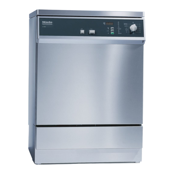 Miele professional G 7893 Operating And Installation Instructions