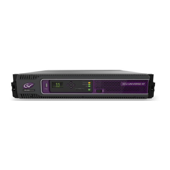 GRASS VALLEY XCU Universe XF Maintenance Manual