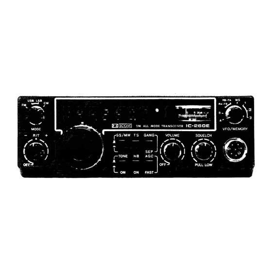 Icom IC260-A Instruction Manual