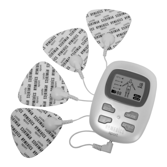 HoMedics Sport EMS Toning Pads Instruction Manual