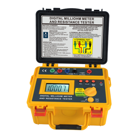 SEW 4338 mO Digital Milliohm Meter Manuals