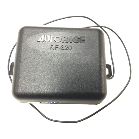 Autopage RF-320 Installation Manual
