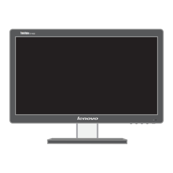 Lenovo ThinkVision E1922 Wide Manuals