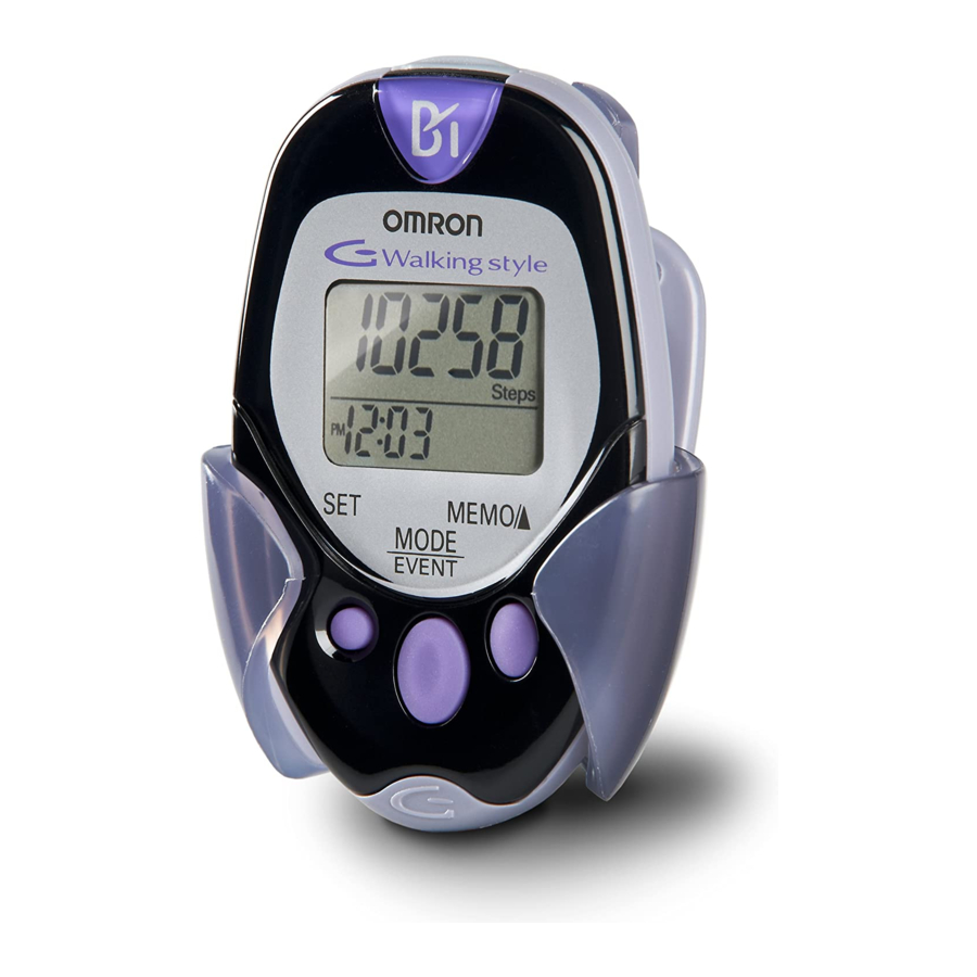 Omron GOSMARTTM POCKET PEDOMETER TROUBLESHOOTING HJ720ITC Troubleshooting