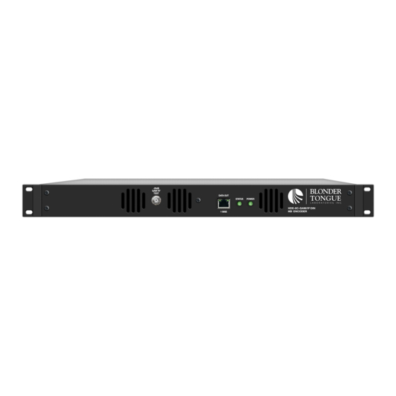 Blonder tongue HDE-8C DIN SERIES Quick Manual