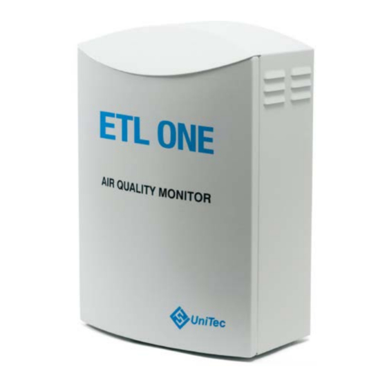 Unitec ETL3000 Air Quality Monitor Manuals