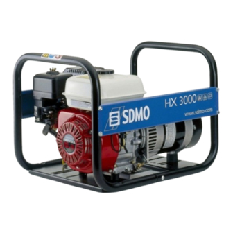 SDMO HX 3000 Generating Set User And Maintenance Manual