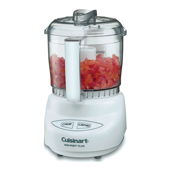 Cuisinart Mini-Prep Plus DLC-2ABC Instruction/Recipe Booklet