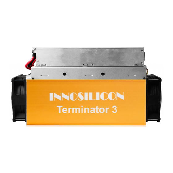 INNOSILICON T3S-39T BTC User Manual