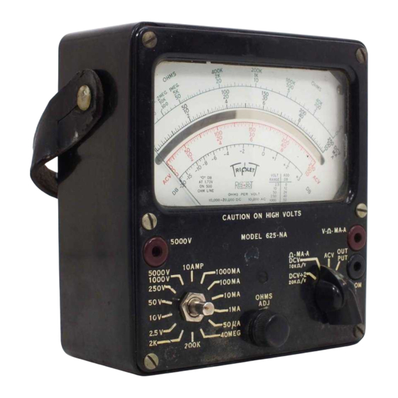 Triplett 625-NA Operating Instructions Manual