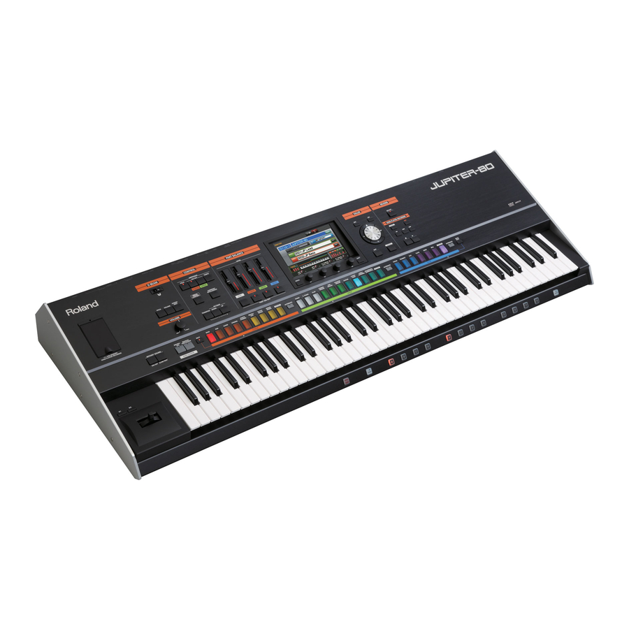 Roland JUPITER-80 Supplementar Manual