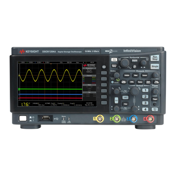 Keysight Technologies InfiniiVision DSOX1204A Manuals