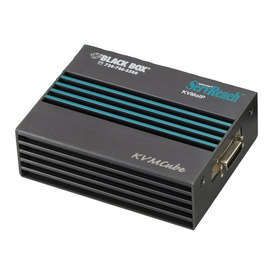 Black Box ServReach KVMCube Manual