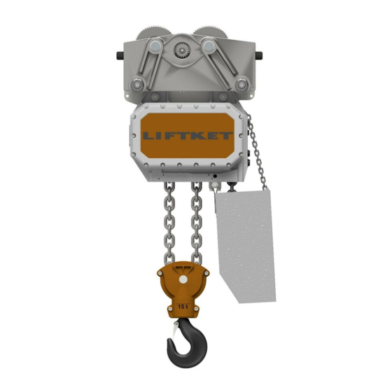Liftket B15 Operating Instructions Manual