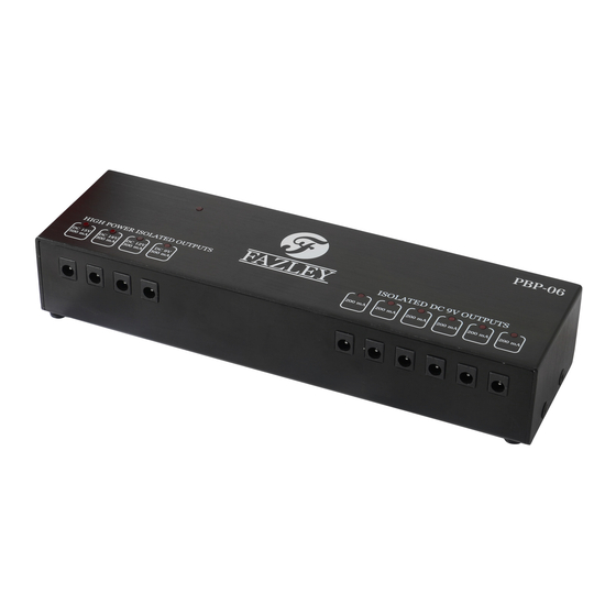 FAZLEY PBP-06 User Manual