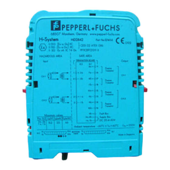 Pepperl+Fuchs SIL HiD282 Series Manual