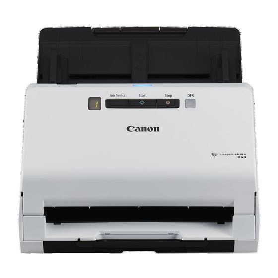 Canon imageFORMULA R40 Manuals