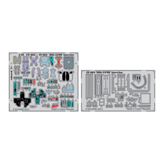 Eduard MiG-23MF interior S.A. Manual