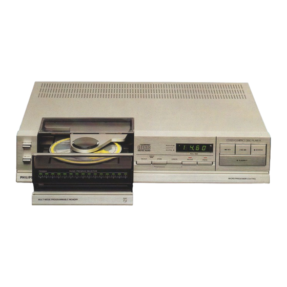 Philips CD 303 Operating Instructions Manual