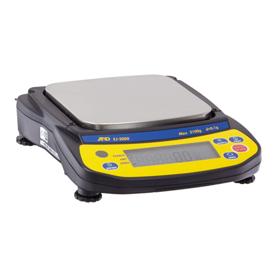 A&D EJ-120 precision scale: Zero point calibration with the