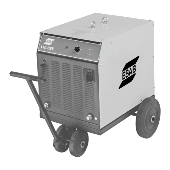 ESAB LHI 825 Instruction Manual And Spare Parts List