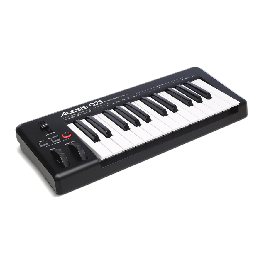 Alesis Q25 USB/MIDI Keyboard Controller Quick Start Guide