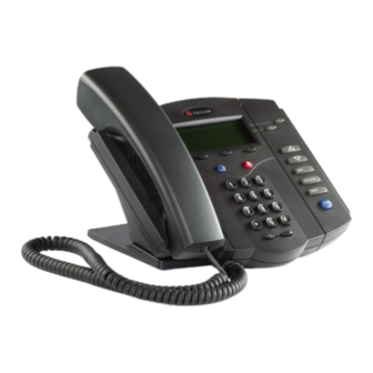 Polycom SoundPoint IP 301 Quick User Manual