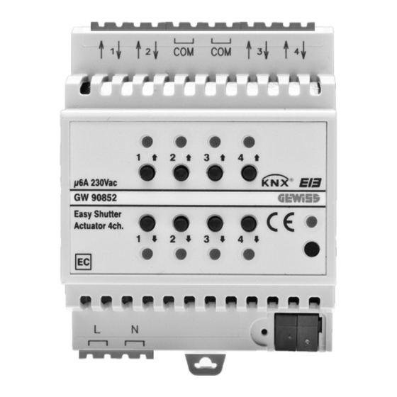 Gewiss Chorus GW 90 852 Manual