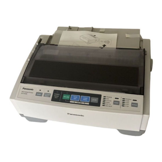 Panasonic KX- P3196 Operating Instructions Manual