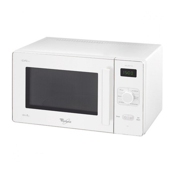 Whirlpool GT 281 Quick Reference Manual