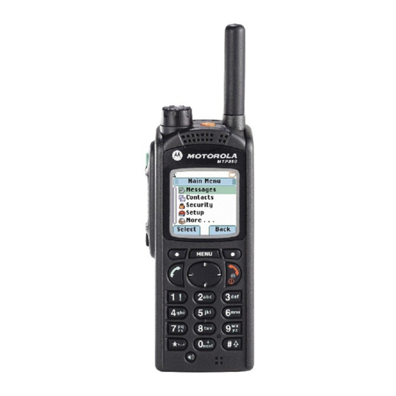 Motorola MTP850 S Feature User Manual