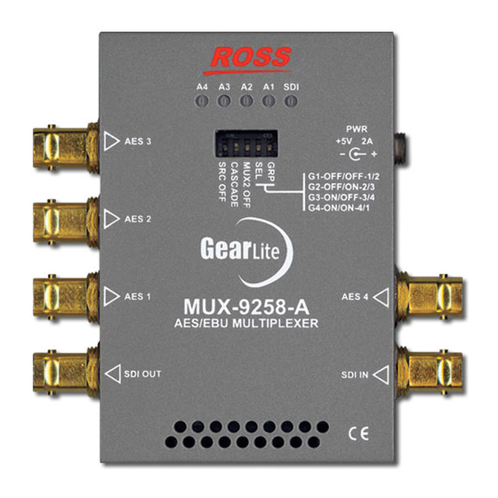 Ross GearLite MUX-9258-A User Manual