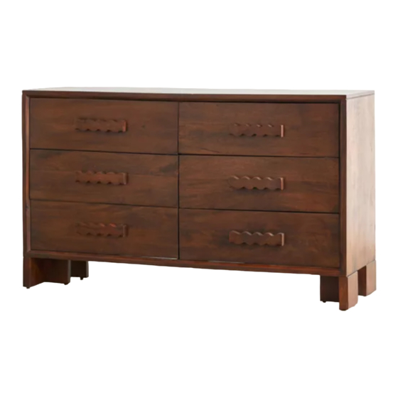 URBAN OUTFITTERS ALONZO 6 DRAWER DRESSER Assembly Instructions