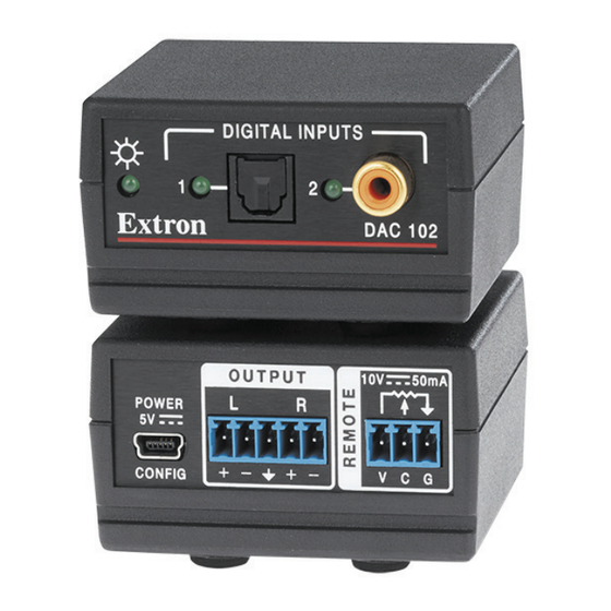 Extron electronics DAC 102 User Manual
