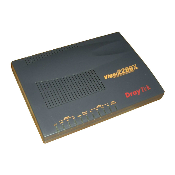 Draytek Vigor2200 Series Manual