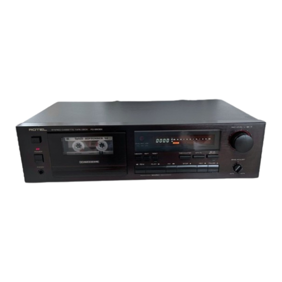 Rotel RD 960BX Owner's Manual