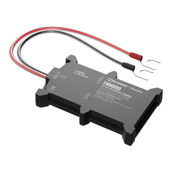 Teltonika FMM880 First Start-Up Quick Start Manual