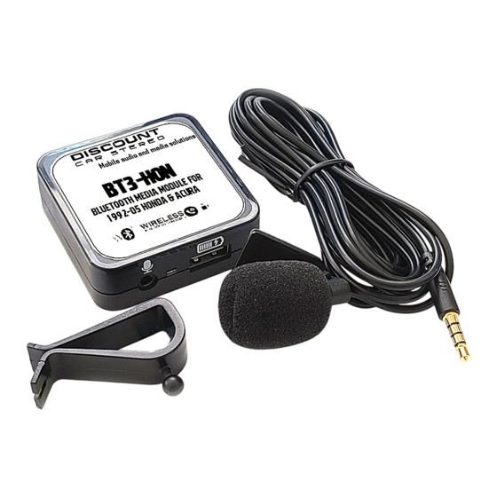 Discount Car Stereo BT3-HON Manual