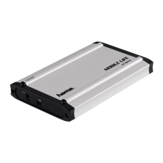 Hama 2.5" Hard Disk Enclosure Installation Manual