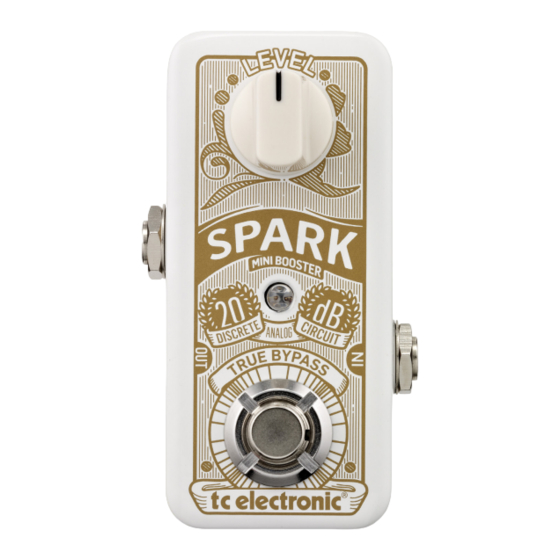TC Electronic SPARK MINI BOOSTER Quick Start Manual
