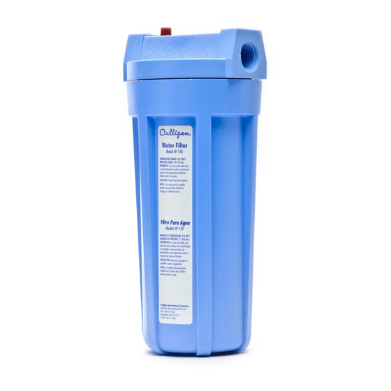 Culligan HF-150 Installation And Operating Instructions Manual