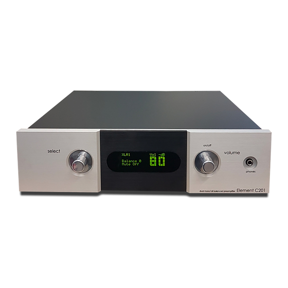 Element C201 High Linearity Preamplifier Manuals