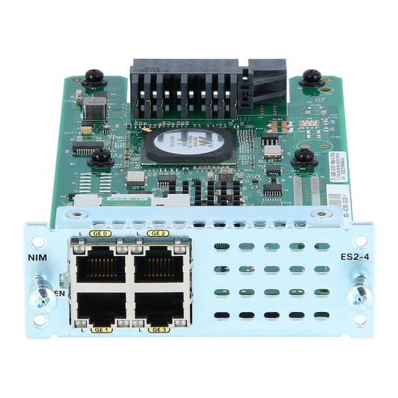 Cisco NIM-ES2-4 Quick Start Manual