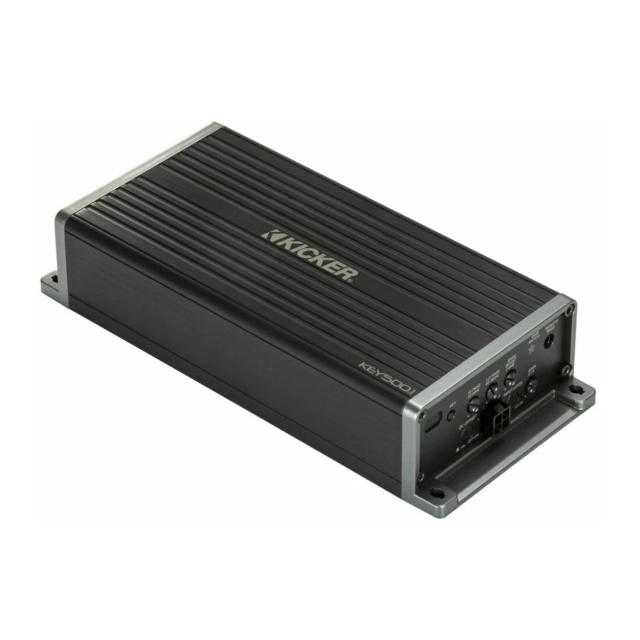 Kicker KEY500.1 Customer Information Card
