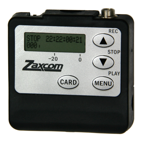 Zaxcom ZFR200 User Manual