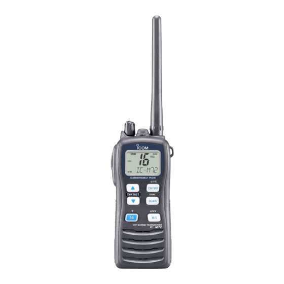 Icom IC-M72 Instruction Manual
