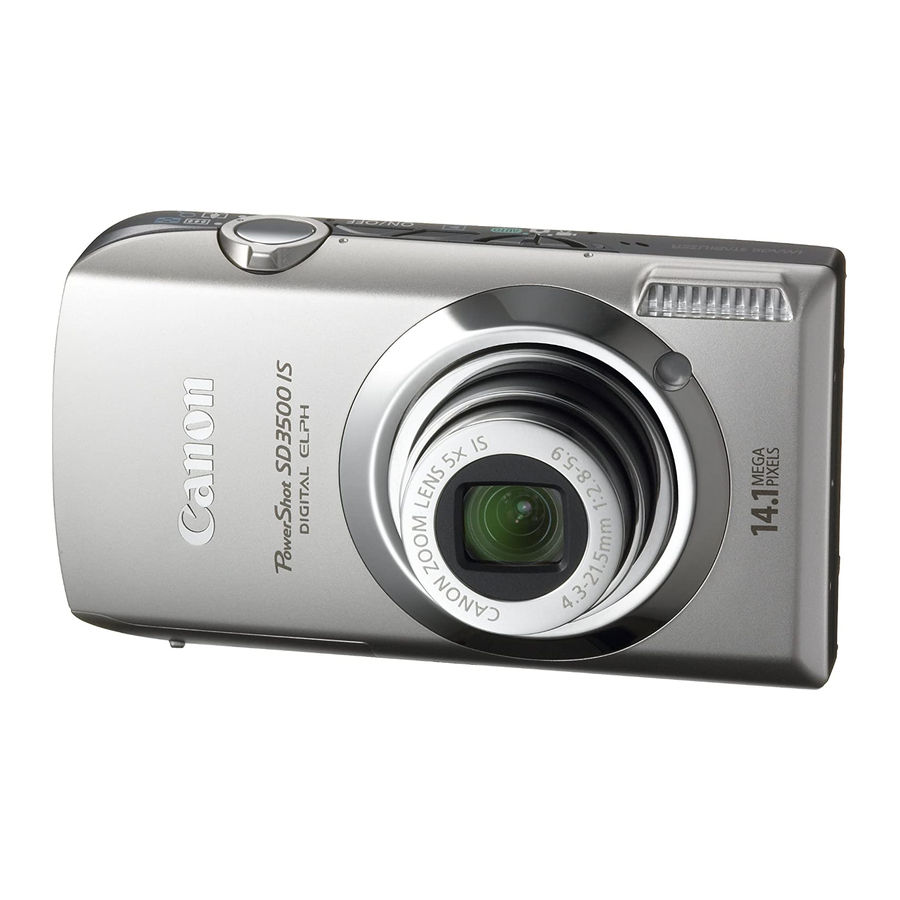 Canon Powershot SD3500 IS Digital Elph User Manual