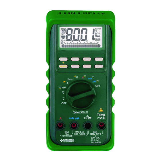 Greenlee DM-800 Manuals | ManualsLib